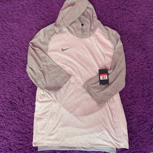 nike 3/4 flux hoodie top nike 3/4 flux hoodie top